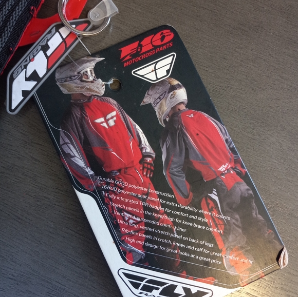 Fly Racing F-16 Motorcross Pants Red/White/Black Size 38 Mens NWT - Picture 14 of 15